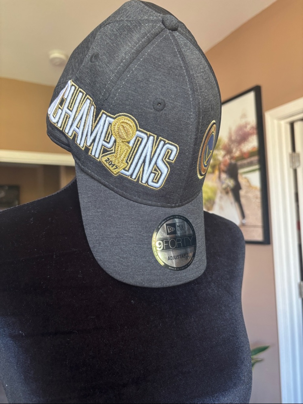 New Era Gray Golden State Warriors Champions 9FORTY Adjustable Hat